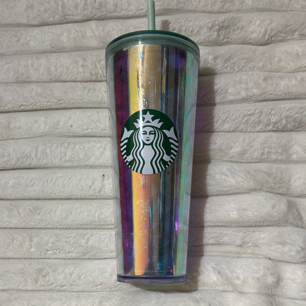 Starbucks Multicolor Reflective Tumbler with Straw